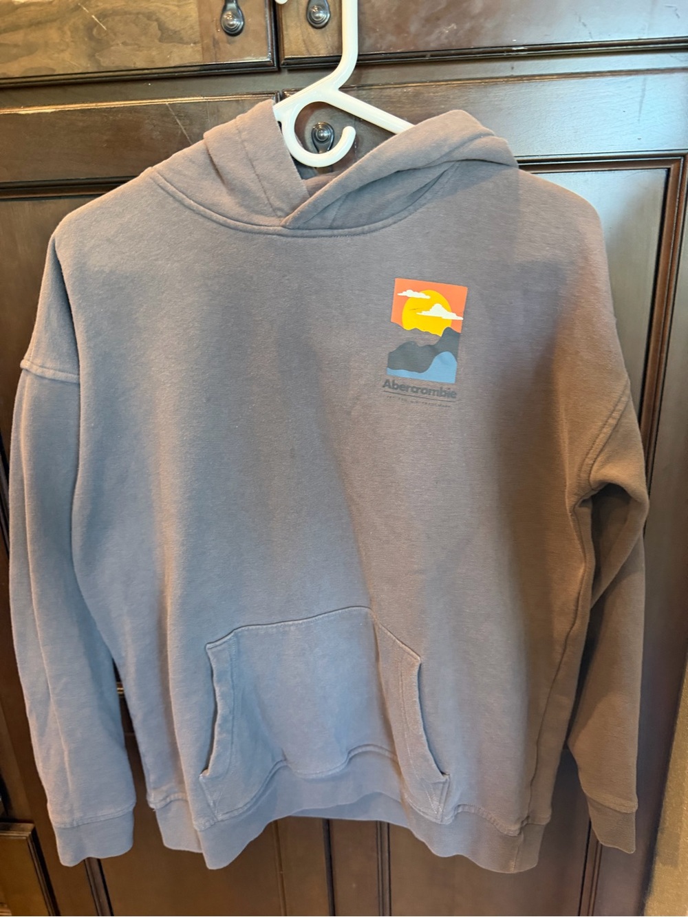 Abercrombie & Fitch boys grayGraphic Hoodie sunset 17/18